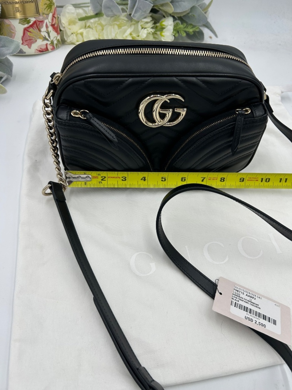 Women’s Gucci GG Marmont Multi-Compartment Small Shoulder Bag. Made in Italy. - Picture 4 of 13